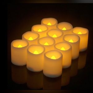 Set of 2 Shymery Flameless Votive Candles Flameless Flickering Electric 48x